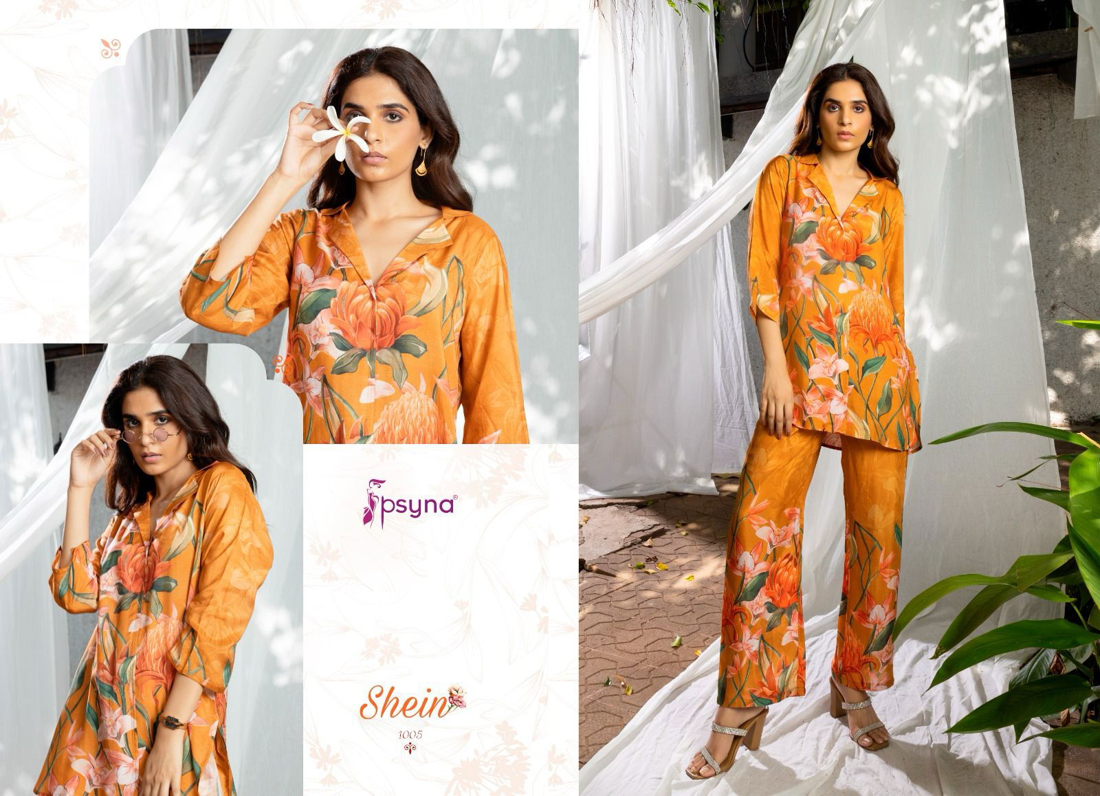 Shein Vol 1 By Psyna Summer Wear Cord Set Ladies Top With Pants Wholesalers In Delhi